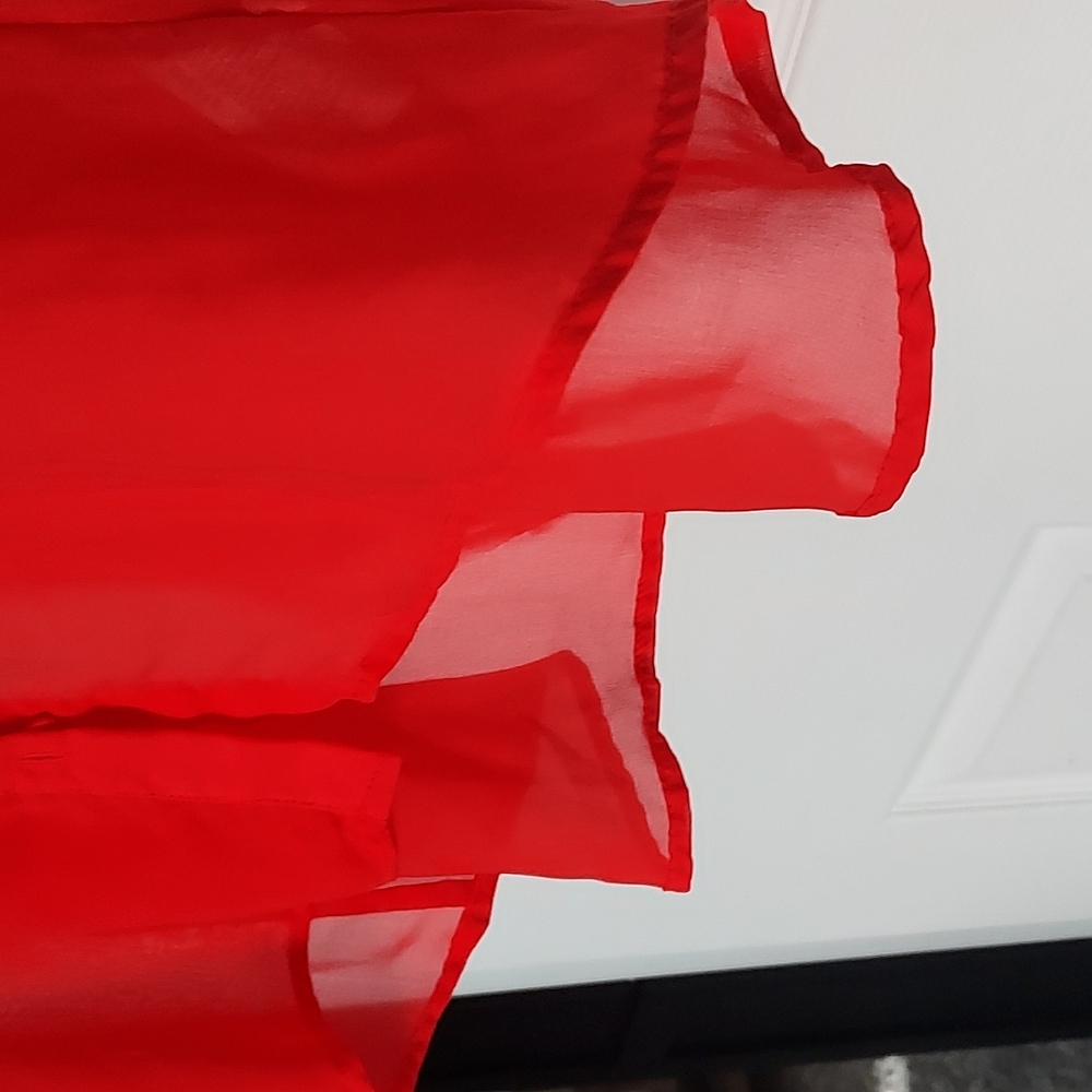 H&M Hot Red Sheer Sleeveless Top - Picture 5 of 5